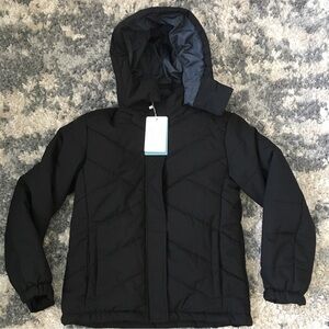 Black Hooded Puffer Jacket